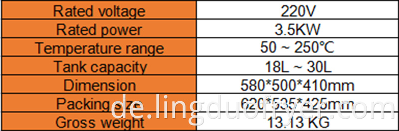 electric fryer 18L details